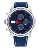Tommy Hilfiger Wynwood Chronograph Blue Dial Blue Silicon Strap Watch For Men - 1710582 Authentic Buy Shop Now
