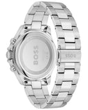 Hugo Boss Troper Chronograph Black Dial Silver Steel Strap Watch For Men - 1514108 Authentic Buy Shop Now