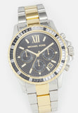 Michael Kors Everest Chronograph Black Dial Two Tone Steel Strap Watch For Women - MK7209 Authentic Buy Shop Now