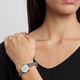 Emporio Armani Donna Mother of Pearl Dial Silver Steel Strap Watch For Women - AR11204 Authentic Buy Shop Now