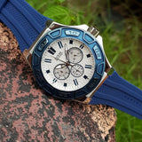 Guess Force White Dial Blue Rubber Strap Watch For Men - W0674G4 Authentic Buy Shop Now
