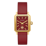 Tory Burch Robinson Quartz Red Dial Red Leather Strap Watch for Women - TBW1505 Authentic Buy Shop Now
