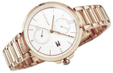 Tommy Hilfiger Angela Quartz White Dial Rose Gold Steel Strap Watch for Women - 1782124 Authentic Buy Shop Now