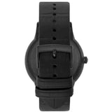Emporio Armani Meccanico Automatic Black Dial Black Leather Strap Watch For Men - AR60042 Authentic Buy Shop Now