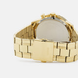 Guess Sunrise Chronograph Gold Dial Gold Steel Strap Watch For Women - W0330L1 Authentic Buy Shop Now