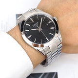 Tissot Gentleman Black Dial Silver Steel Strap Watch For Men - T127.410.11.051.00 Authentic Buy Shop Now