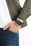 Guess Horizon Chronograph Blue Dial Blue Leather Strap Watch For Men - W0380G5 Authentic Buy Shop Now