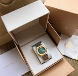Versace Greca Green Dial Silver Steel Strap Watch for Women - VEVH00720 Authentic Buy Shop Now