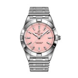 Breitling Chronomat 32 Diamonds Pink Dial Silver Steel Strap Watch for Women - A77310101K1A1 Authentic Buy Shop Now