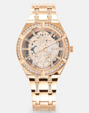 Guess Allara Quartz Rose Gold Dial Rose Gold Steel Strap Watch For Women - GW0604L3 Authentic Buy Shop Now