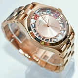 Marc Jacobs Henry Skeleton Rose Gold Dial Rose Gold Steel Strap Watch for Women - MBM3264 Authentic Buy Shop Now