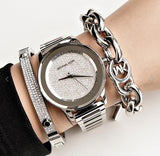 Michael Kors Kinley Diamond Pave Silver Dial Silver Steel Strap Watch for Women - MK5996 Authentic Buy Shop Now