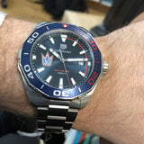 Tag Heuer Aquaracer Henrik Lundqvist Special Edition Blue Dial Silver Steel Strap Watch for Men - WAY101J.BA0746 Authentic Buy Shop Now