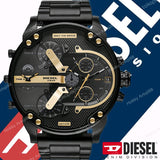 Diesel Mr. Daddy 2.0 Chronograph Black Dial Black Steel Strap Watch For Men - DZ7435 Authentic Buy Shop Now
