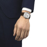 Tissot Luxury Powermatic 80 Silver Dial Brown Leather Strap Watch For Men - T086.407.16.037.00 Authentic Buy Shop Now