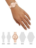 Michael Kors Pyper Quartz Rose Gold Dial Rose Gold Steel Strap Watch For Women - MK1040 Authentic Buy Shop Now
