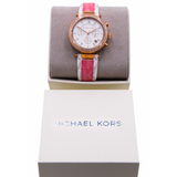 Michael Kors Parker Chronograph White Dial Two Tone Leather Strap Watch For Women - MK6951 Authentic Buy Shop Now