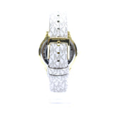 Michael Kors Tibby Analog Silver Dial White Leather Strap Watch for Women - MK1049 Authentic Buy Shop Now