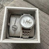 Michael Kors Melissa Quartz Silver Dial Silver Steel Strap Watch for Women - MK4370 Authentic Buy Shop Now