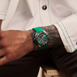 Tag Heuer Formula 1 Chronograph Green Dial Green Rubber Strap Watch for Men - CAZ101AP.FT8056 Authentic Buy Shop Now