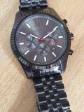 Michael Kors Lexington Chronograph Black Dial Black Steel Strap Watch for Men - MK8320 Authentic Buy Shop Now