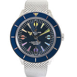 Breitling Superocean Heritage '57 Special Edition II Blue Dial Silver Mesh Bracelet Watch for Men - A103702A1C1A1 Authentic Buy Shop Now