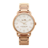 Coach Delancey White Dial Rose Gold Steel Strap Watch for Women - 14502497 Authentic Buy Shop Now