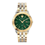 Versace Univers Quartz Green Dial Two Tone Steel Strap Watch for Men - VEBK00718 Authentic Buy Shop Now