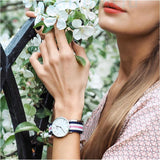 Daniel Wellington Classic Southampton White Dial Three Tone Nylon Strap Watch For Women - DW00100050 Authentic Buy Shop Now