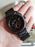 Fossil Machine Chronograph Black Dial Black Steel Strap Watch for Men - FS4682 Authentic Buy Shop Now