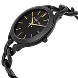 Michael Kors Slim Runway Black Dial Black Steel Strap Watch for Women - MK3317 Authentic Buy Shop Now