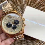 Michael Kors Lexington Crystals Gold Dial Gold Steel Strap Watch for Men - MK8494 Authentic Buy Shop Now