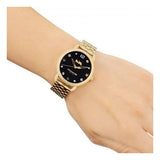 Coach Delancey Black Dial Gold Steel Strap Watch for Women - 14502813 Authentic Buy Shop Now