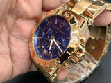 Michael Kors Bel Aire Blue Dial Rose Gold Steel Strap Watch for Women - MK5410 Authentic Buy Shop Now