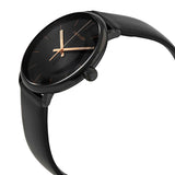 Calvin Klein High Noon Quartz Black Dial Black Leather Strap Watch for Men - K8M214CB Authentic Buy Shop Now