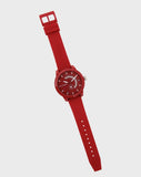 Tommy Hilfiger Denim Quartz Red Dial Red Rubber Strap Watch for Men - 1791480 Authentic Buy Shop Now