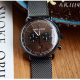 Emporio Armani Aviator Brown Dial Grey Mesh Bracelet Watch For Men - AR11141 Authentic Buy Shop Now