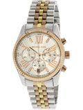 Michael Kors Lexington Chronograph Silver Dial Two Tone Steel Strap Watch for Women - MK5735 Authentic Buy Shop Now