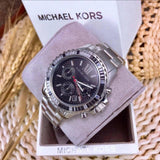 Michael Kors Everest Chronograph Black Dial Silver Steel Strap Watch For Women - MK5753 Authentic Buy Shop Now