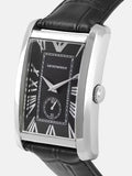 Emporio Armani Classic Analog Black Dial Black Leather Strap Strap Watch For Men - AR1604 Authentic Buy Shop Now