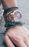 Michael Kors Runway Chronograph Purple Dial Rose Gold Steel Strap Watch For Women - MK6163 Authentic Buy Shop Now