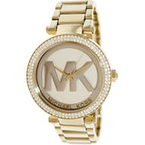 Michael Kors Parker Diamonds Gold Dial Gold Steel Strap Watch for Women - MK5784 Authentic Buy Shop Now