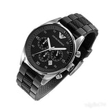 Emporio Armani Sportivo Black Dial Two Tone Ceramic Bracelet Watch For Men - AR5866 Authentic Buy Shop Now