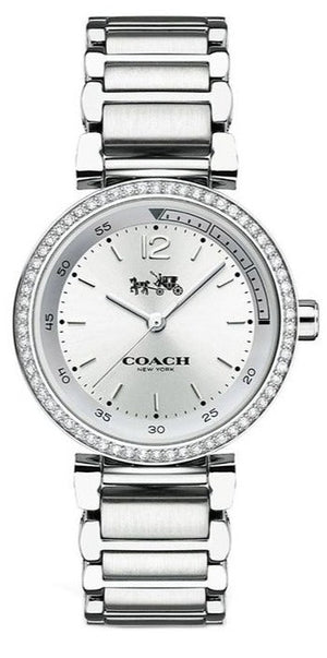 Coach Sports Crystals Silver Dial Silver Steel Strap Watch for Women - 14502194 Authentic Buy Shop Now