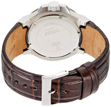 Guess Rigor Analogue Quartz Blue Dial Brown Leather Strap Watch For Men - W0040G10 Authentic Buy Shop Now