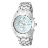 Marc Jacobs Peeker Chronograph Silver Dial Silver Steel Strap Watch for Women - MBM3371 Authentic Buy Shop Now