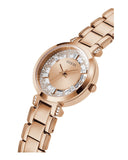 Guess Crystal Clear Rose Gold Dial Rose Gold Steel Strap Watch for Women - GW0470L3 Authentic Buy Shop Now
