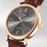 IWC Portofino Automatic Grey Dial Brown Leather Strap Watch for Men - IW356511 Authentic Buy Shop Now