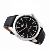 Lacoste Edmonton Black Dial Black Leather Strap Watch for Men - 2010888 Authentic Buy Shop Now
