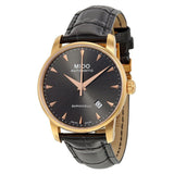 Mido Baroncelli III Automatic Grey Dial Black Leather Strap Watch For Men - M8600.3.13.4 Authentic Buy Shop Now